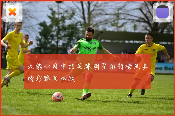 大能心目中的足球明星排行榜及其精彩瞬间回顾